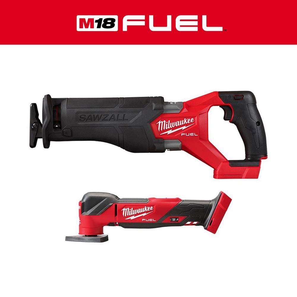 MW M18 FUEL GEN-2 18V Lithium-Ion Brushless Cordless SAWZALL Reciprocating Saw W Oscillating Multi-Tool (Tool-Only) 2821-20-2836-20