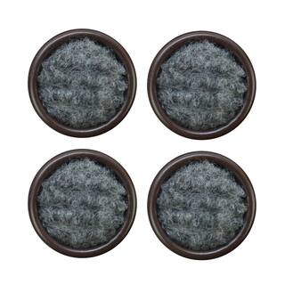 Everbilt 1 in. Brown Round Metal Nail-On Furniture Glides with Carpet Base for Floor Protection (4-Pack) 4293144EB