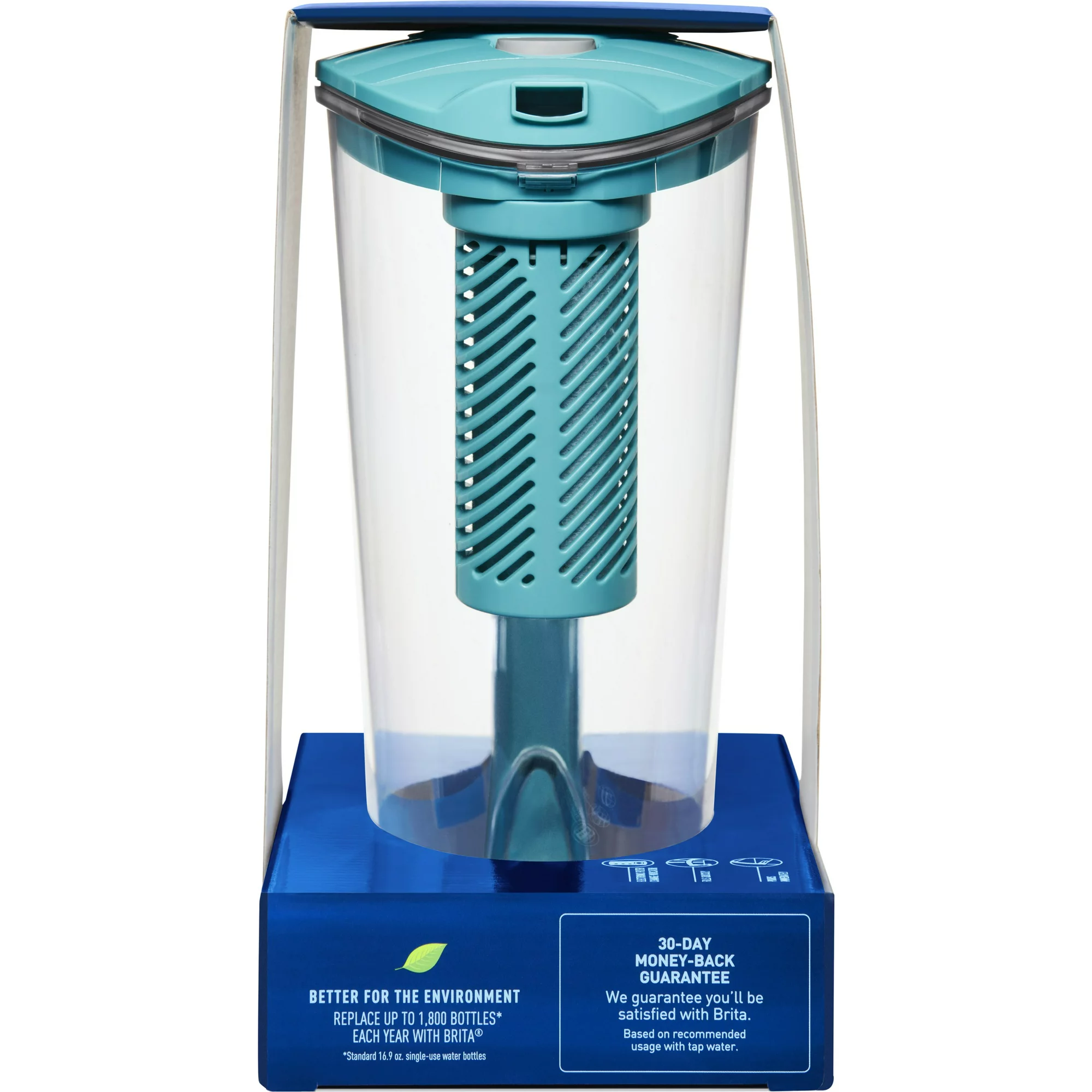 Brita Stream Filter as You Pour Water Pitcher， 10 Cup - Lake Blue