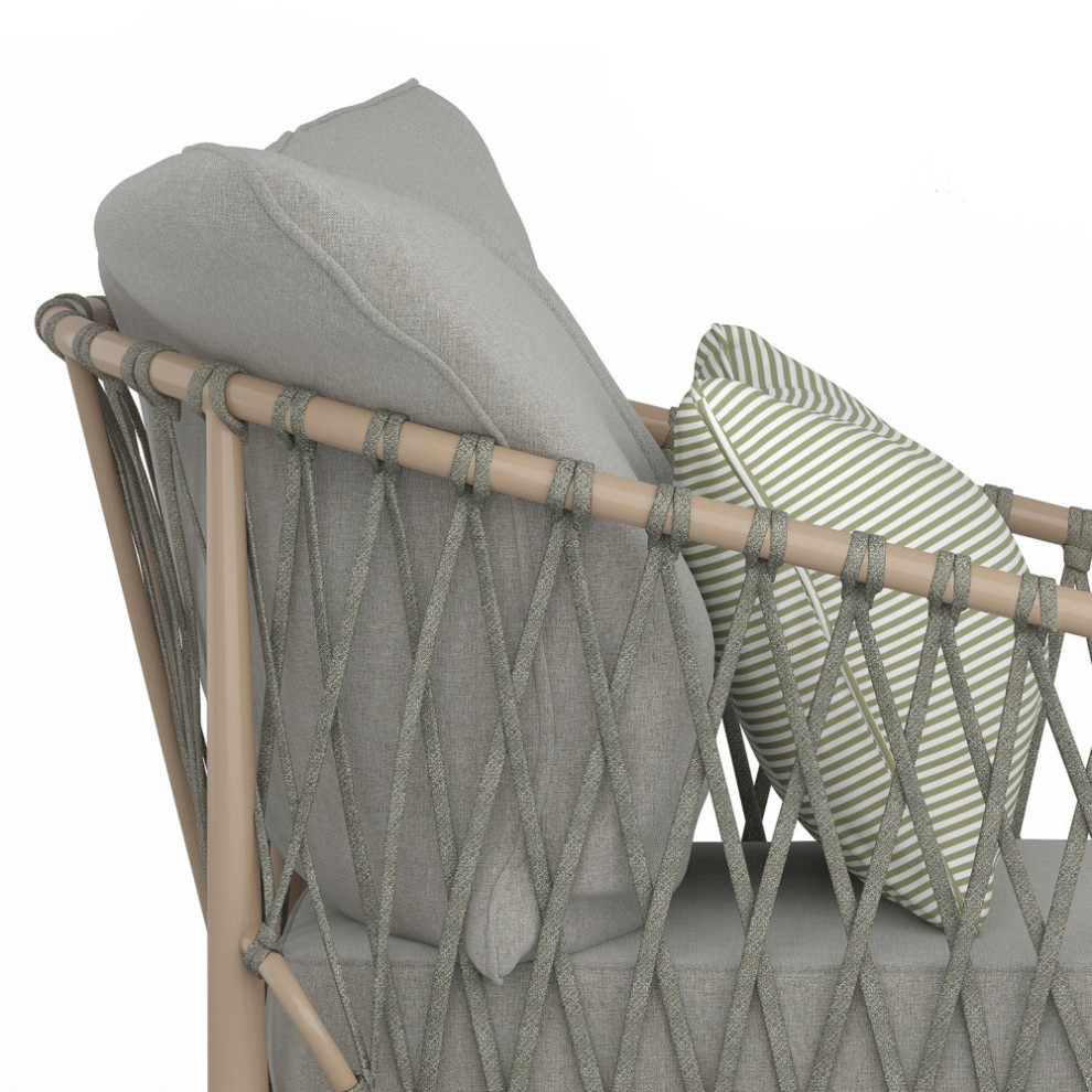 Belize Outdoor Conversation Chair Set of 2   Beach Style   Outdoor Lounge Chairs   by Simpli Home Ltd.  Houzz