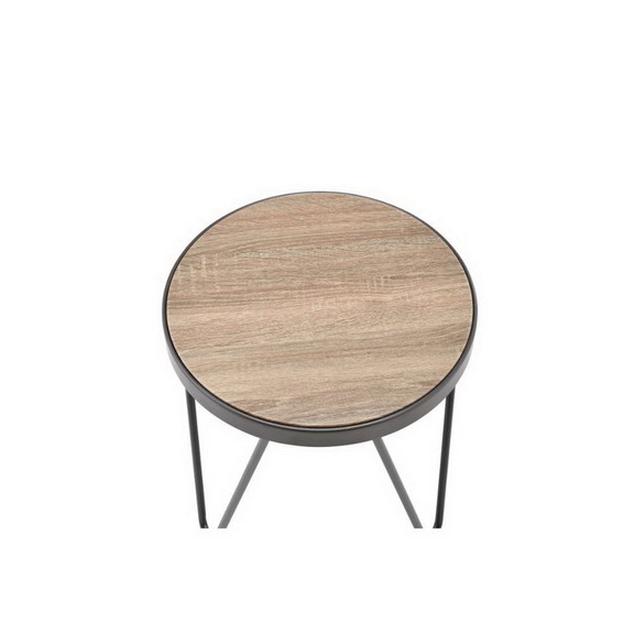 Acme 81737 Bage End Table  Weathered Gray Oak