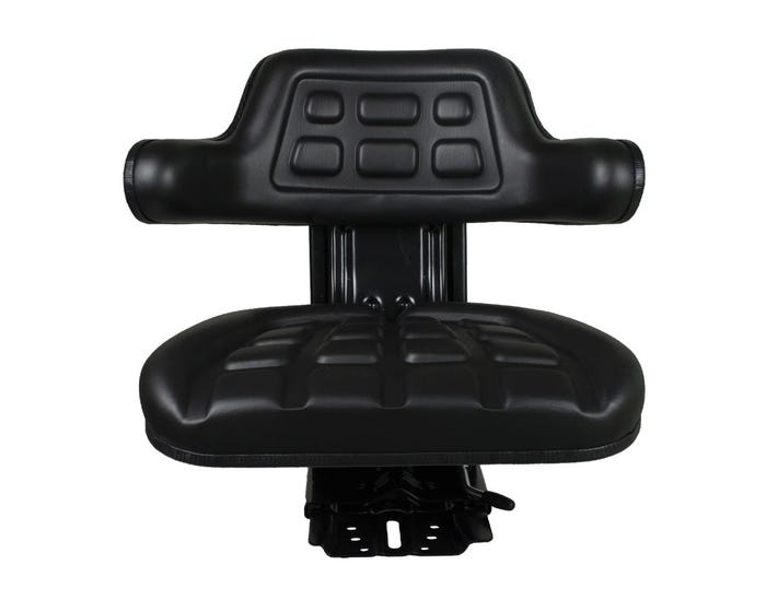 Braber Equipment Economy Suspension Tractor Seat， Black - 10004231