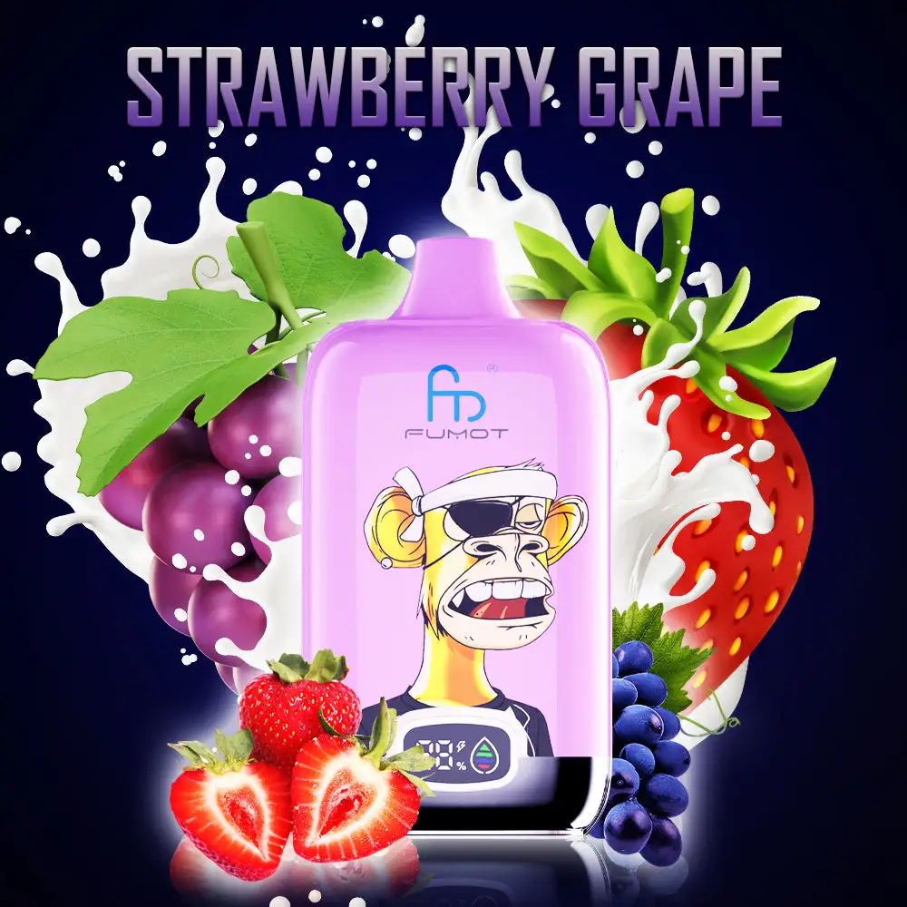Fumot Tornado Digital Box 12000 Puffs - Strawberry Grape