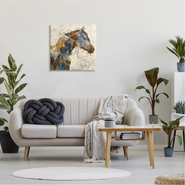 Stupell Abstract Horse With Earth Tones Gallery Wrapped Canvas Wall Art