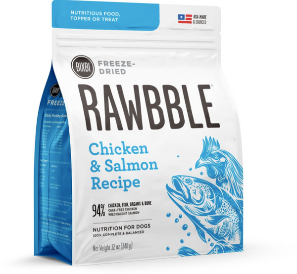 Bixbi Rawbble Freeze-Dried Salmon and Chicken Recipe Dog Food