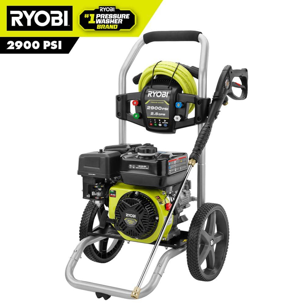 RYOBI 2900 PSI 2.5 GPM Cold Water Gas Pressure Washer with 212cc Engine RY802925