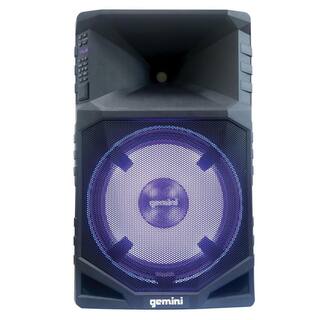 Gemini 15 in. Portable Water-Resistant Wireless Bluetooth Party System with Speaker Stand and Microphone GSW-T1500PK