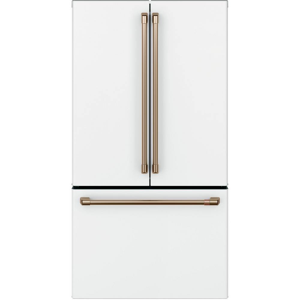 Cafe 23.1 cu. ft. Smart French Door Refrigerator in Matte White Counter Depth and ENERGY STAR CWE23SP4MW2