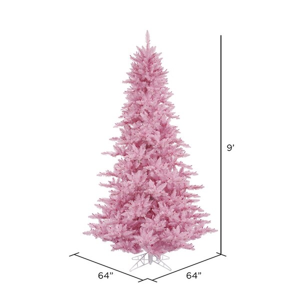 Vickerman 9' Pink Fir Artificial Christmas Tree，Unlit