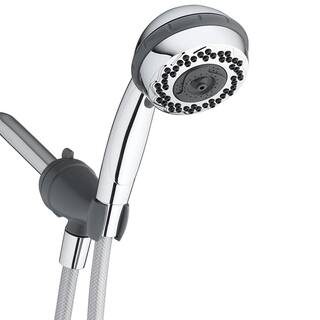 Waterpik 8-Spray 3.3 in. Single Wall Mount Handheld Adjustable Shower Head in Chrome SMP-853