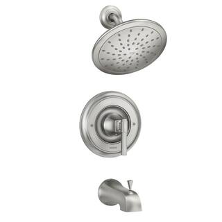 MOEN Ayda Single-Handle 1-Spray Tub and Shower Faucet in Spot Resist Brushed Nickel (Valve Included) 82758SRN