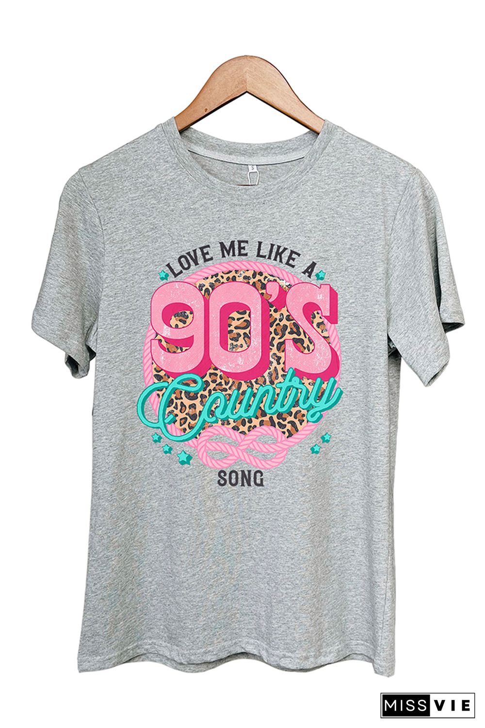 Love Me Like A 90's Country Song Short Sleeve Graphic Tee Wholesale