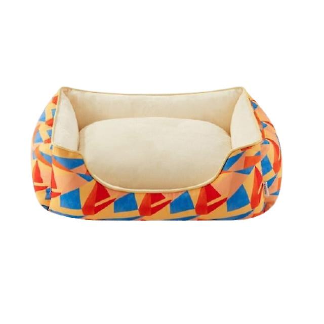 Soft printed cozy pet bed