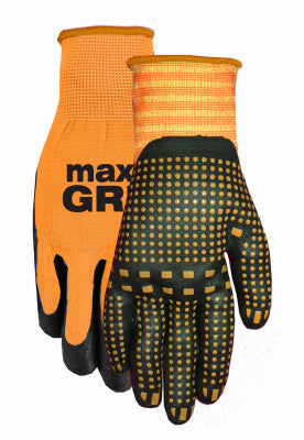 MaxGrip Men's Orange Glove, Large