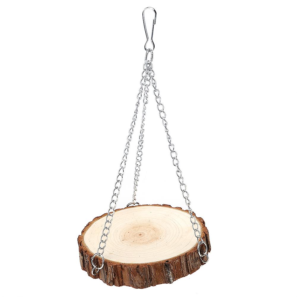 Wooden Natural Eco-friendly Portable Pet Swing Toy For Parrot Hamster(s)