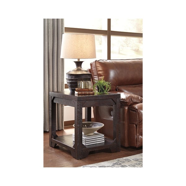 Rogness Casual Rustic Brown End Table