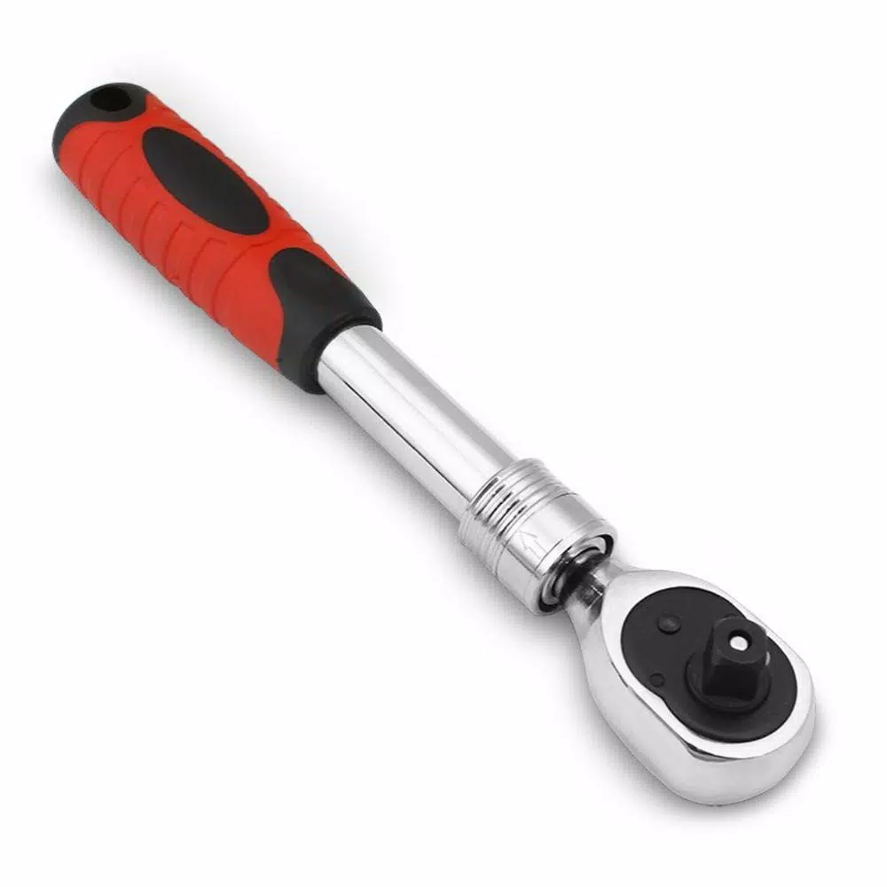 Stark 1/2 in. Extendable Telescopic 72-Tooth Ratchet with Soft Handle and#8211; XDC Depot