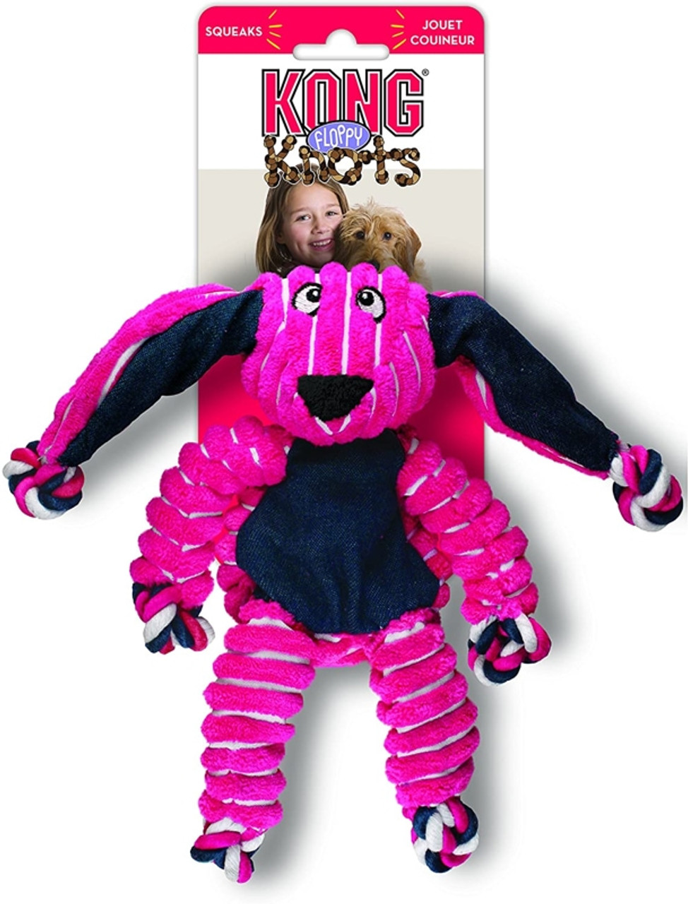 KONG Floppy Knots Bunny Dog Toy