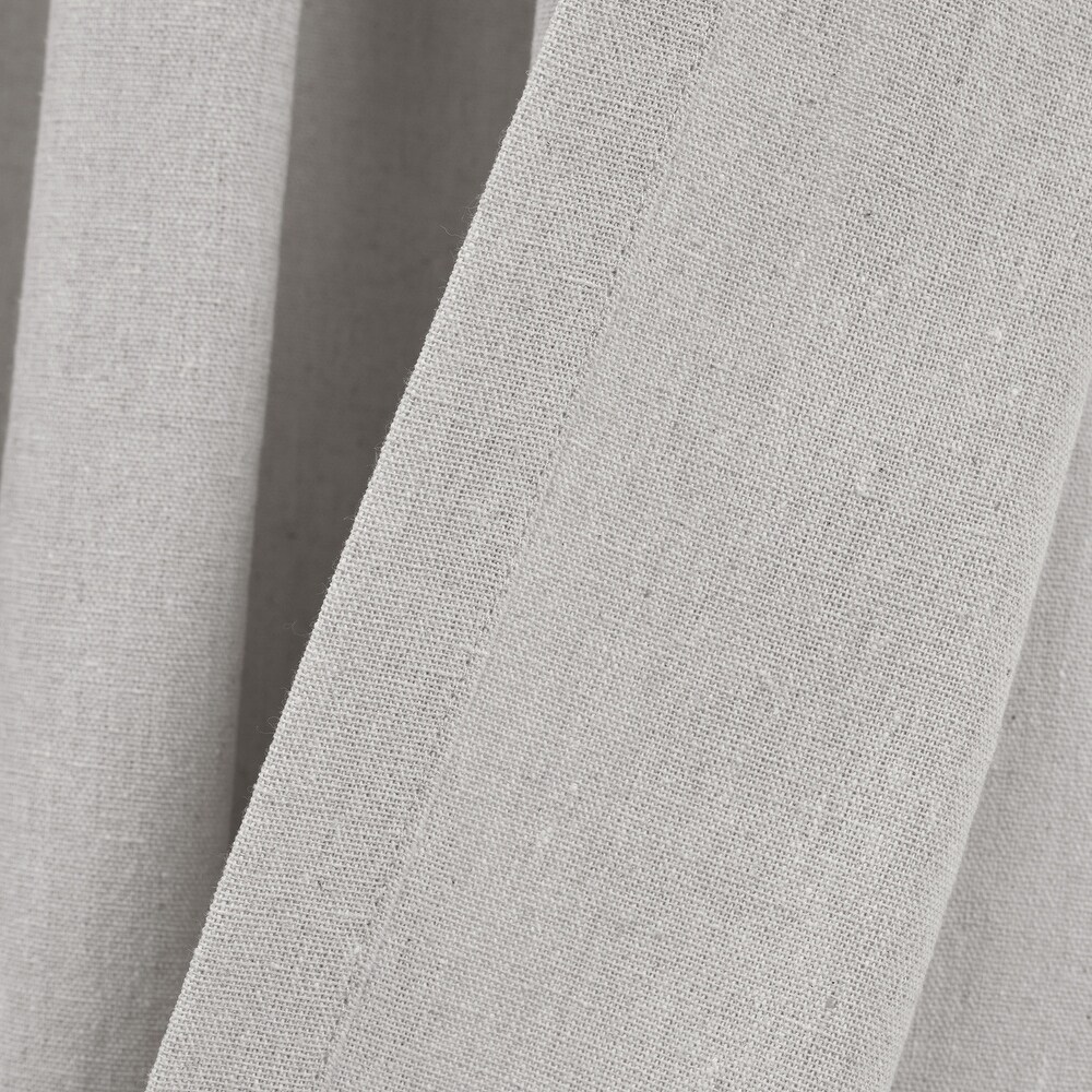Lush Decor Ruched Waterfall Linen Window Curtain Single Panel   84\