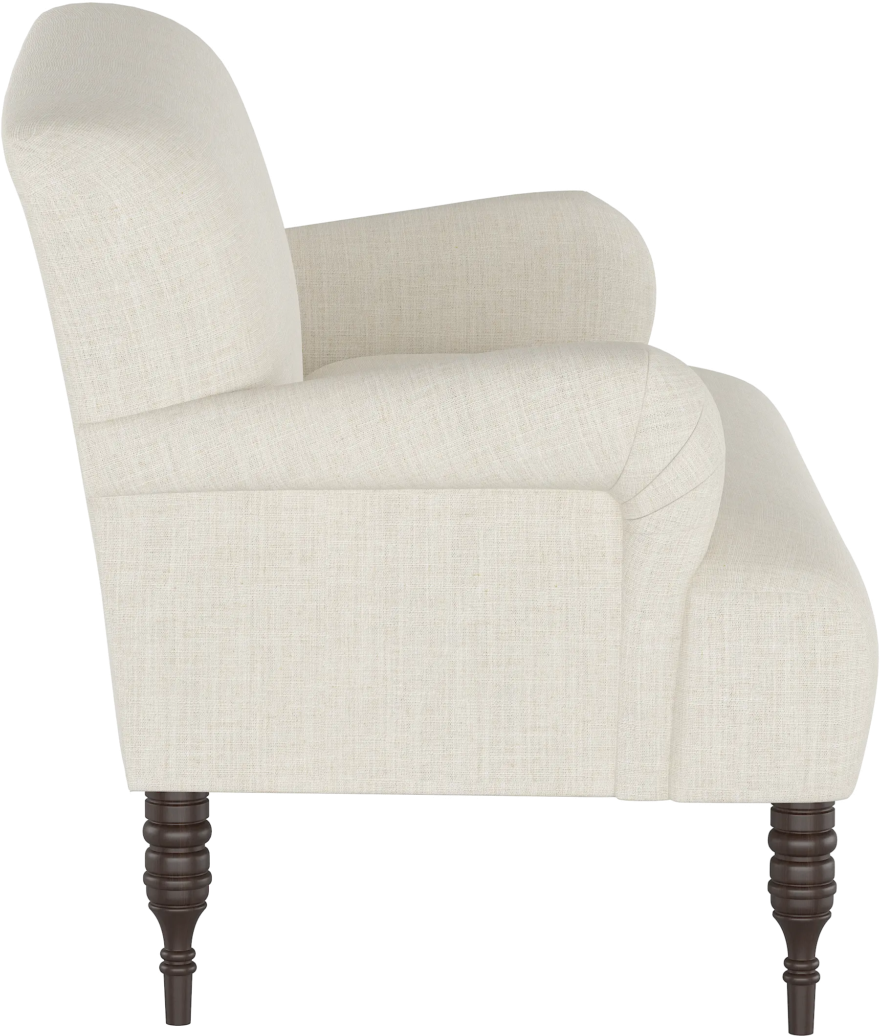 Clara Linen Talc Stone Settee - Skyline Furniture