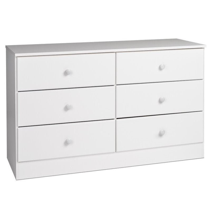 Hawthorne Collections 6 Drawer Double Dresser in White