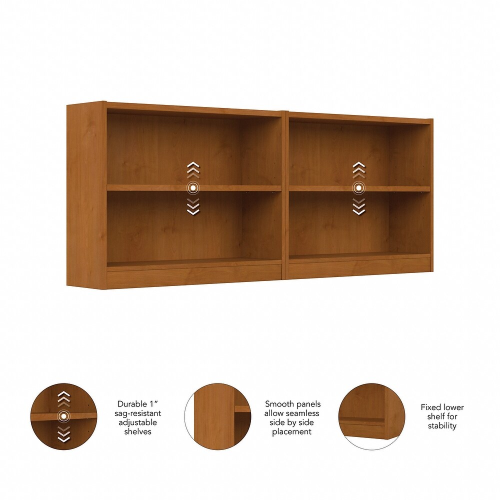 Universal Small 2 Shelf Bookcase Set of 2 by Bush Furniture