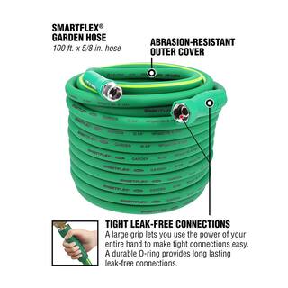 SmartFlex 58 in. x 100 ft. Garden Hose with 34 in. GHT Ends HSFG5100GR