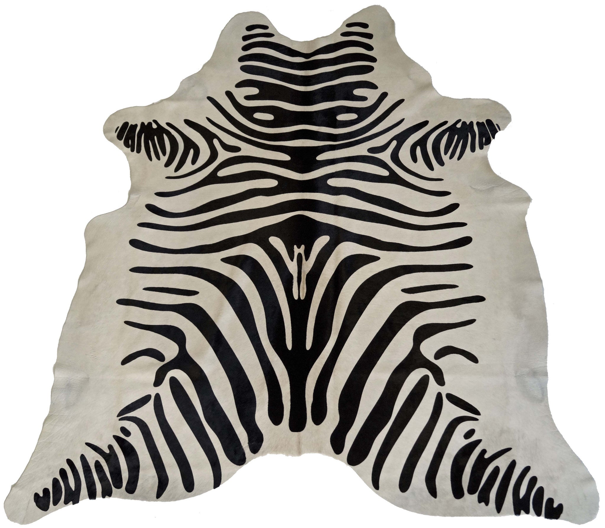 Black and White Zebra Cowhide Rug design by BD Hides