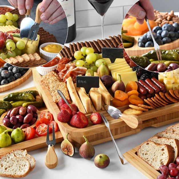 Wooden Charcuterie Board Set With Serving Utensils And Charcuterie Tray Cutting Board And Cheese Board For Wine Night Parties Homeitusa