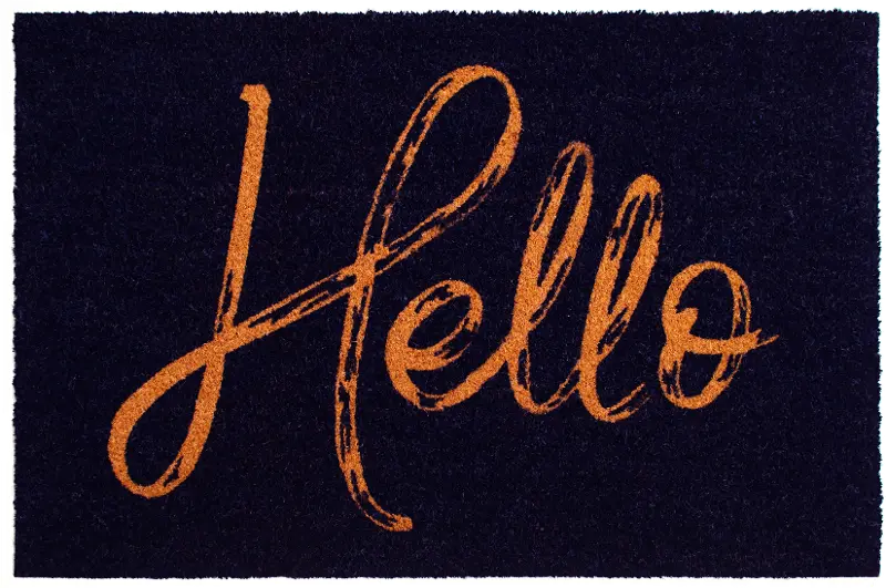 Canty Hello Black Doormat