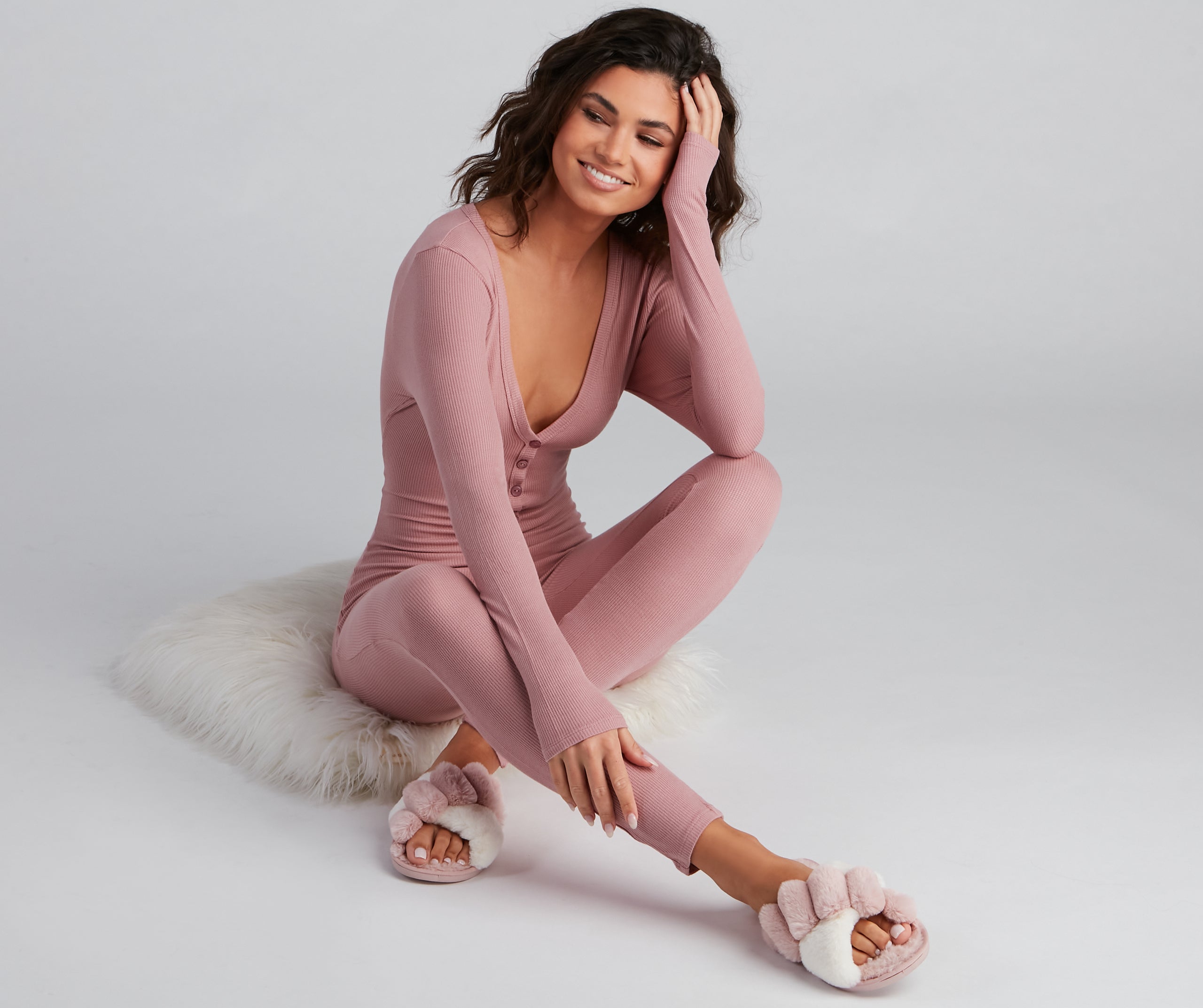 Dreamy Chic Ribbed Knit Onesie