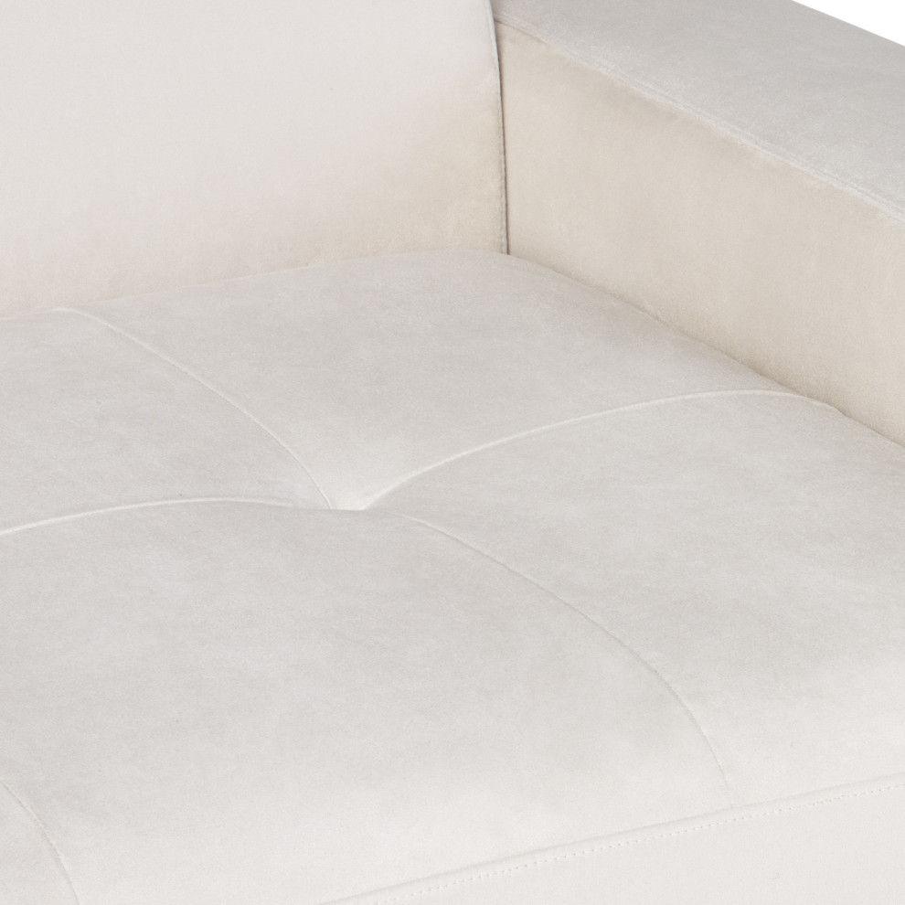 Lola Champagne Microsuede Fabric Modular Sofa  Hgsn348   Transitional   Armchairs And Accent Chairs   by Kolibri Decor  Houzz