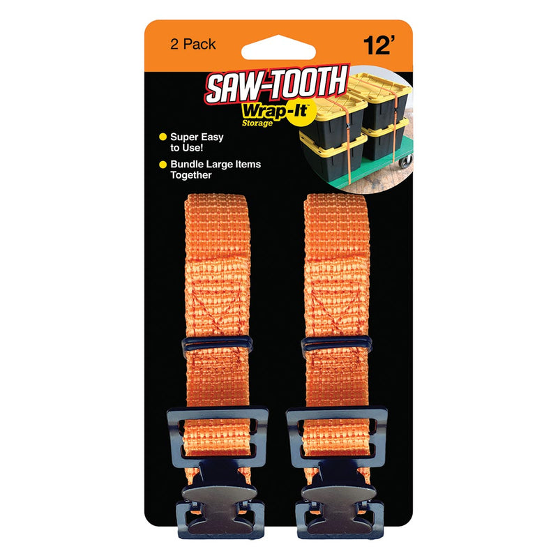 Wrap-It Storage 12-ft. Saw-Tooth Lashing Straps (2-Pack)