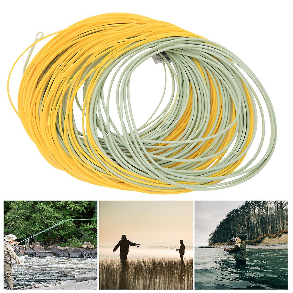 Nylon Green Yellow Pvc Coating Welded Ring Counterweight Front Floating Fly Fishing Linewf7f