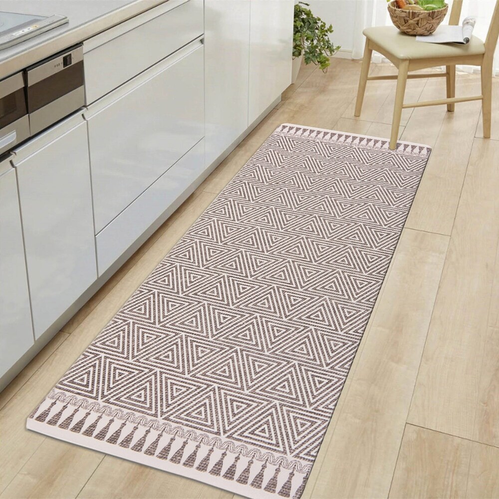 World Rug Gallery Contemporary Geometric Anti Fatigue Standing Mat