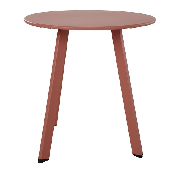 Grand patio Outdoor Side Table Round End Table with Square Feet Small Accent Table Great for Patio Balcony