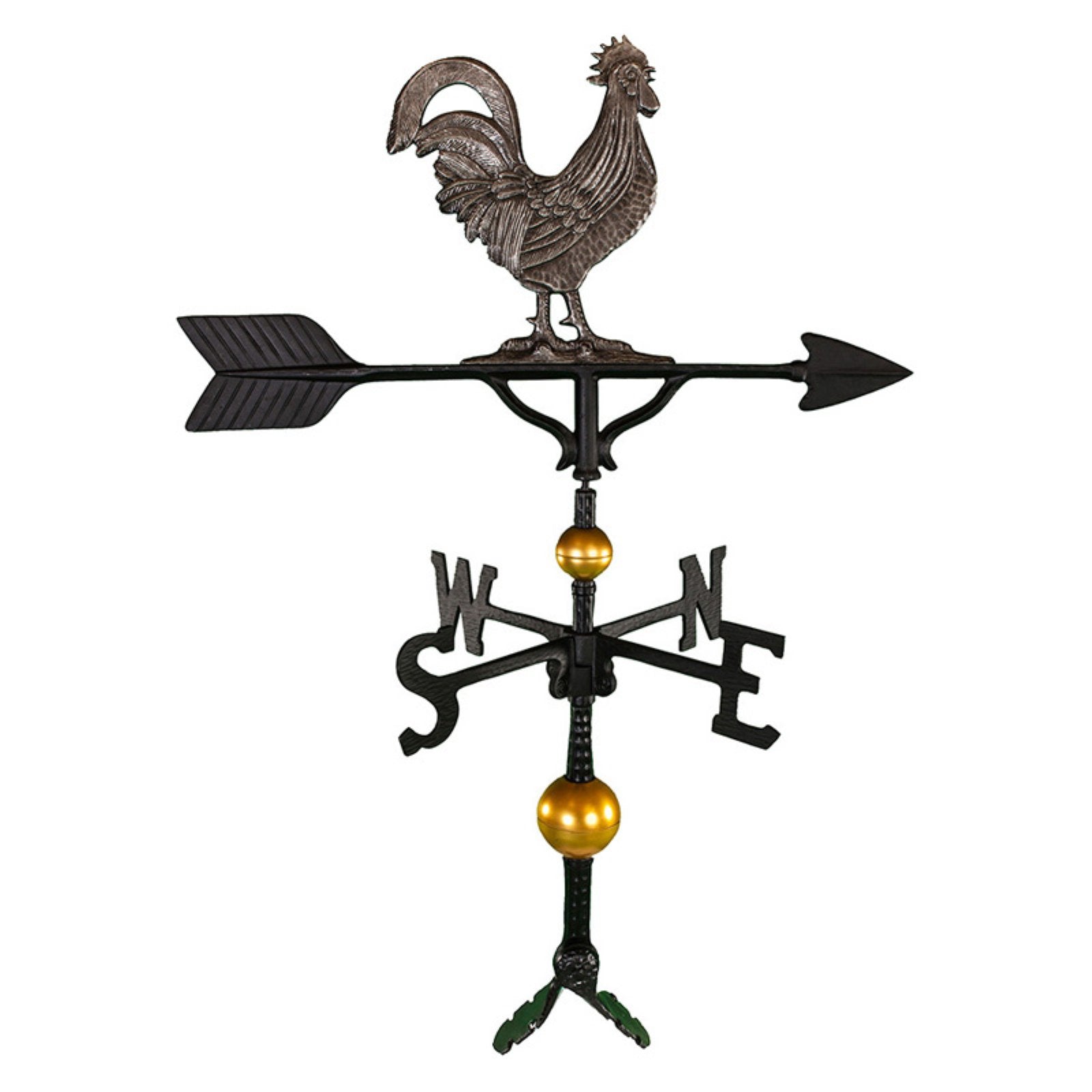 Deluxe Swedish Iron Rooster Weathervane - 32 in.