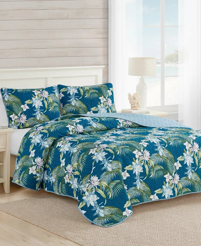 Tommy Bahama Home Southern Breeze Reversible 3 Piece Quilt Set， Full Queen