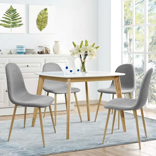 Modern Dining Chair set of 4 Line Kitchen Chairs