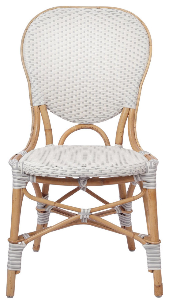 Sofiya Bistro Chair  White/ Gray  (Set Of 2)   Tropical   Dining Chairs   by Virgil Stanis Design  Houzz