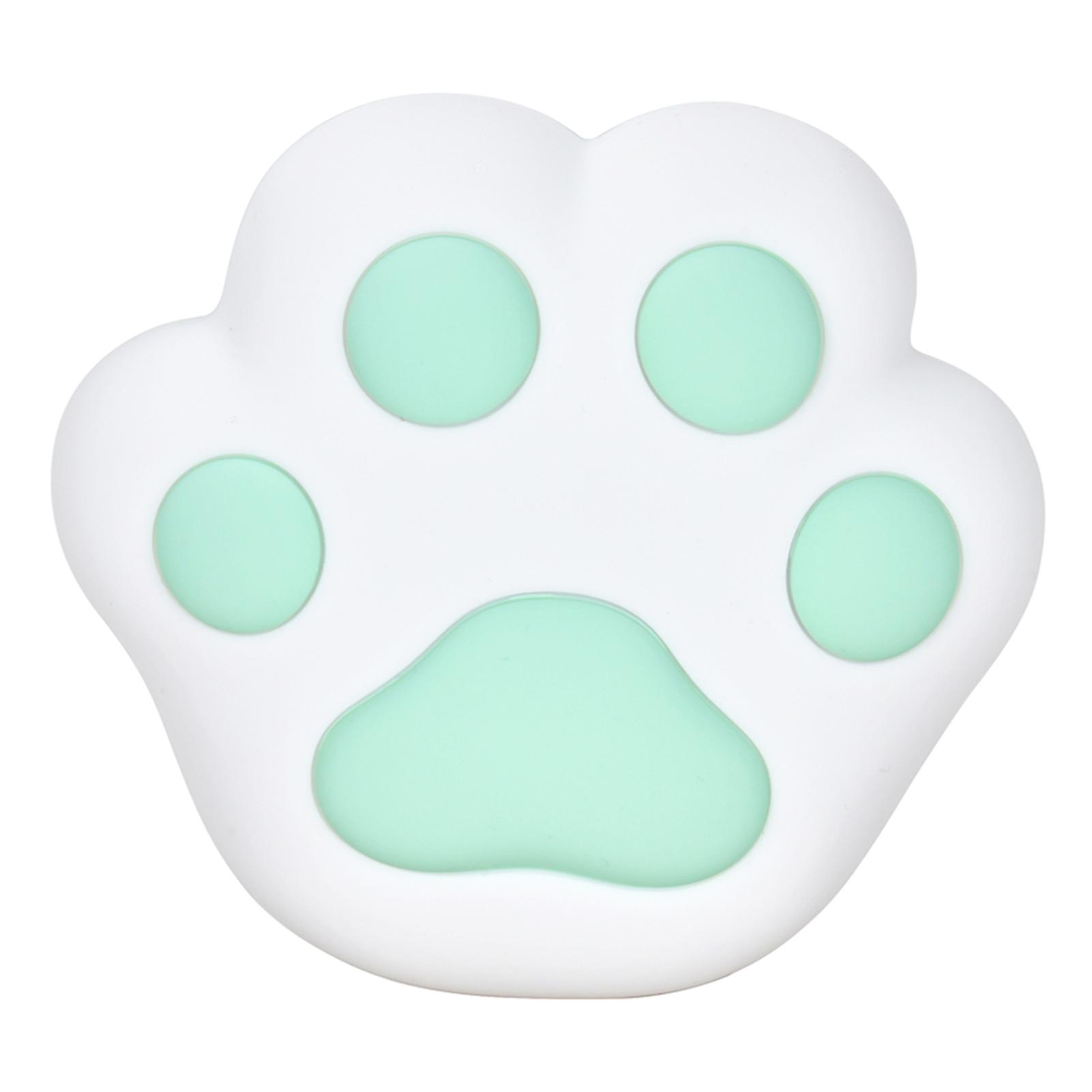 Green Cat Paw Style Magnetic Wall Lamp Decorative Led Light Usb Charging Eye Protection Brightness Adjustable Silicone Night Light