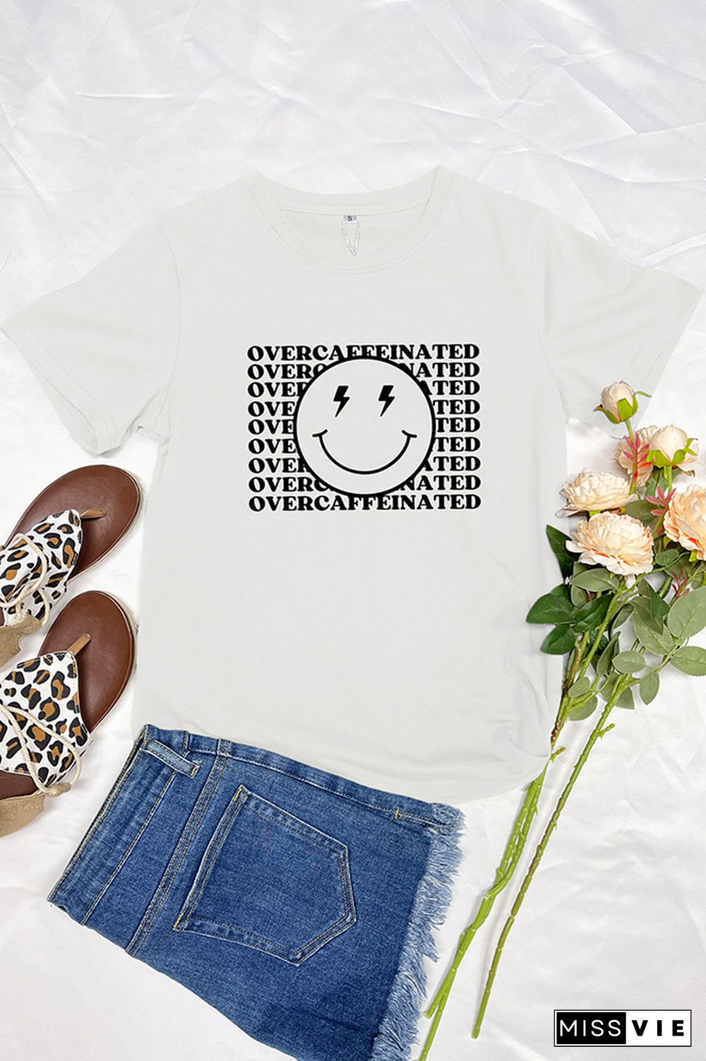 Over Caffeinated Graphic T-Shirt Wholesale