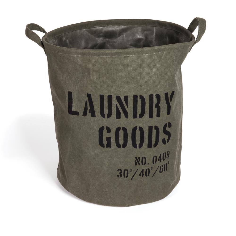 DANYA B Army Canvas Laundry Bucket LY952