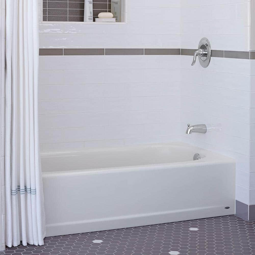 American Standard Princeton 72 in x 100 in Soaking Bathtub with Right Hand Drain in White