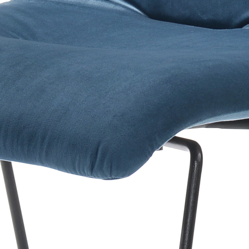 NORVIN Dining Chair - Blue Velvet & Black