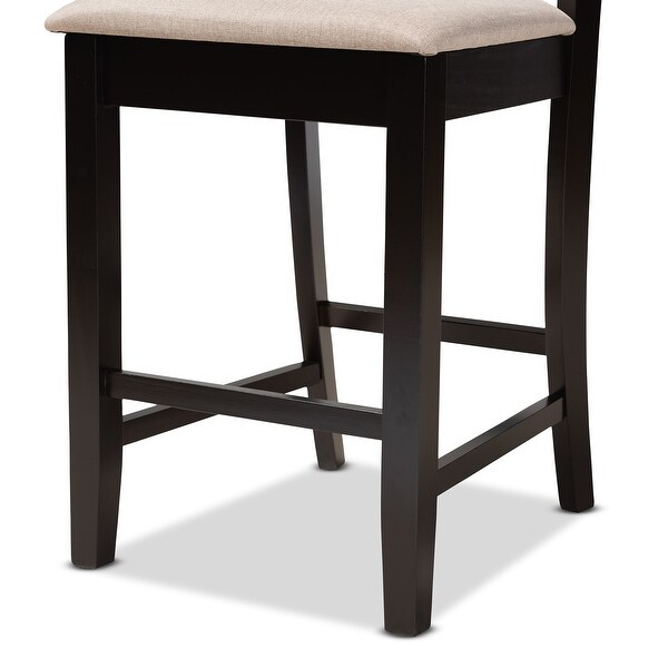 Nicolette Modern and Contemporary Transitional 2-PC Counter Stool Set