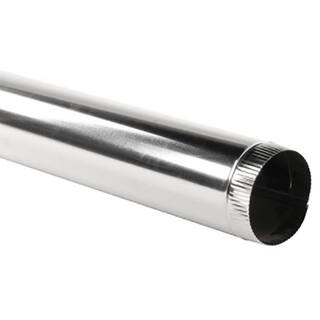 Master Flow 5 in. x 2 ft. Round Metal Duct Pipe BCP5X24