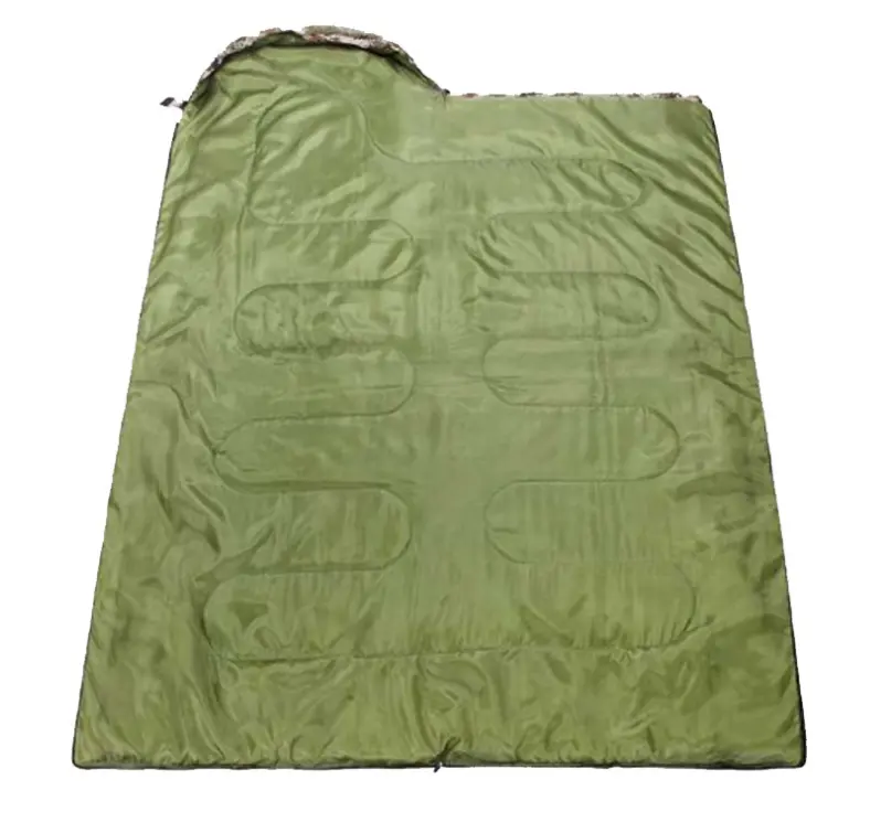 4 Seasons Spring Gsm Style Fabric Mummy Outdoor Camping Hiking Lightweight Portable Envelope Cotton Sleeping Bag With Hood