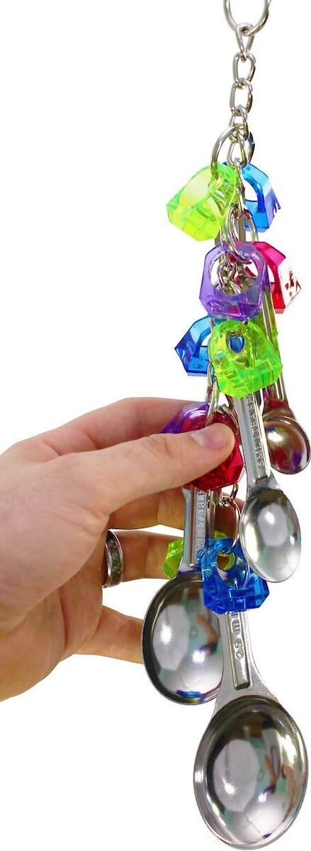 Bonka Bird Toys Spoon Delight Bird Toy， Color Varies， Medium