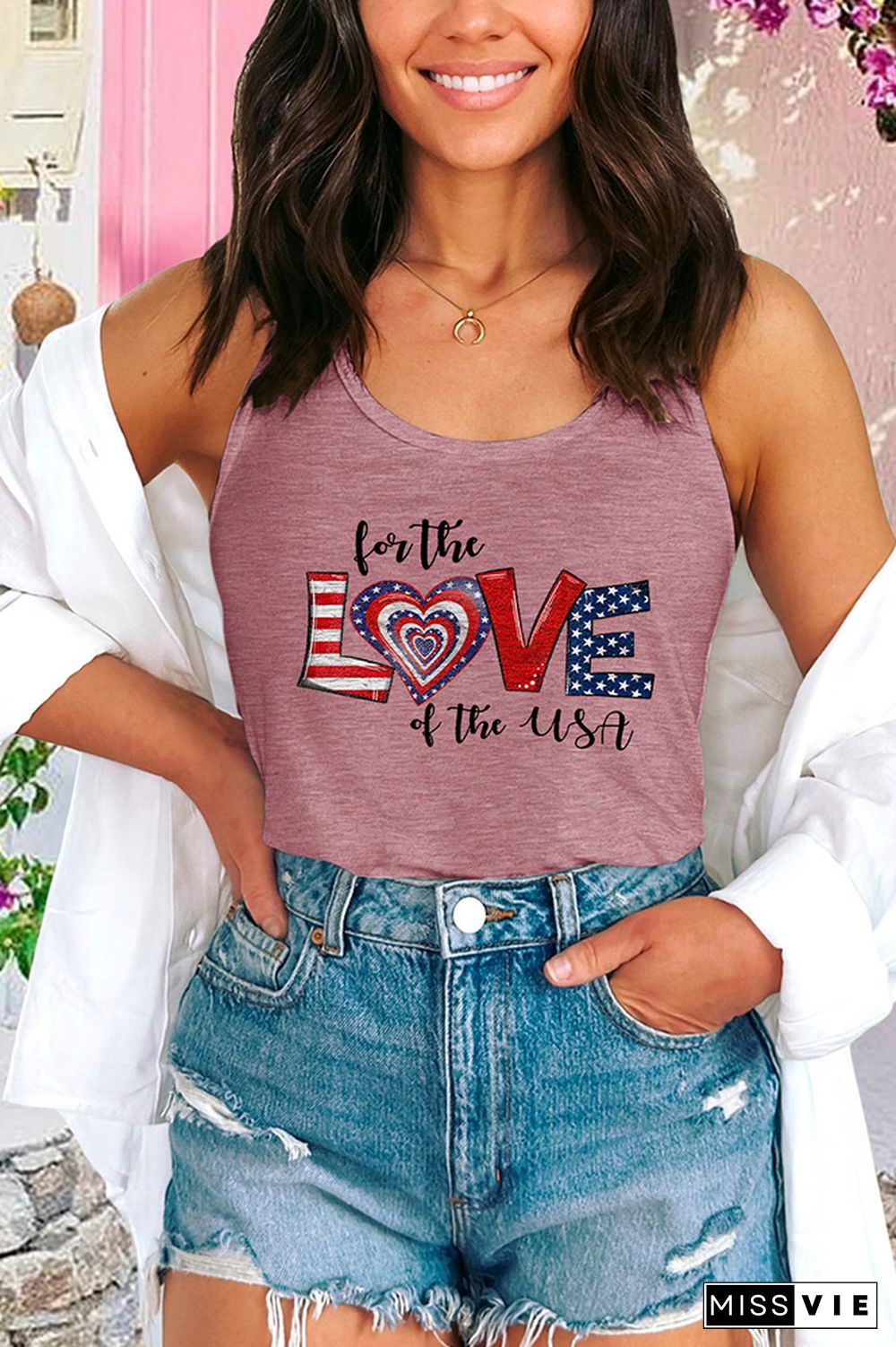 For the love of the Usa Tank Top